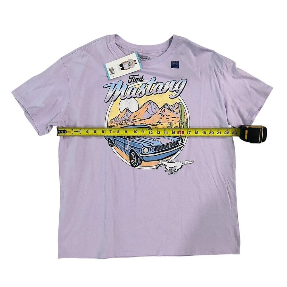 NWT Y2K Ford Mustang Desert Lavender Graphic Tee Coit lilac - Picture 2 of 3